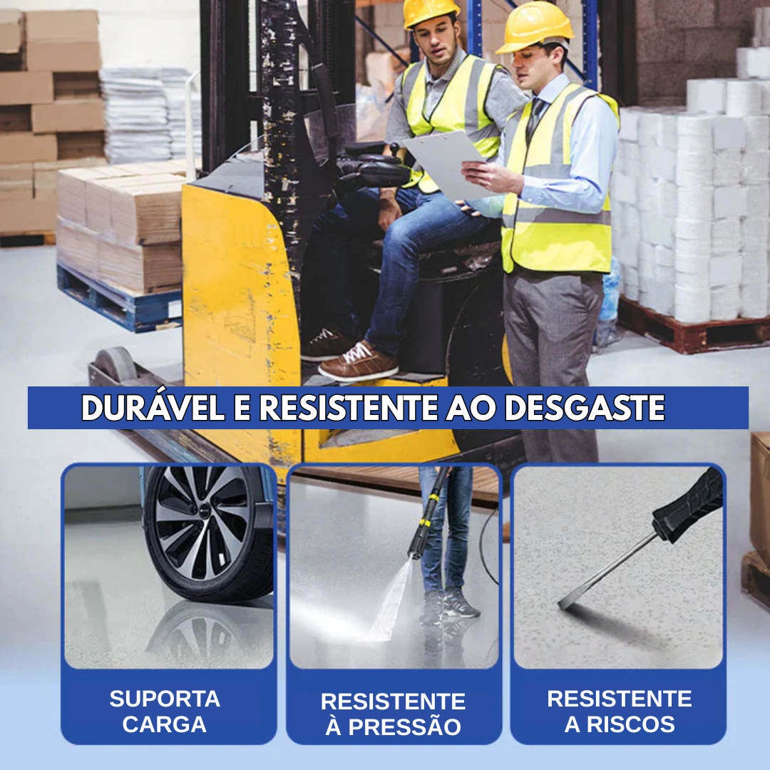 Louis Fórest: Revestimento de Piso Epóxi com Acabamento de Mármore de Alto Brilho 🔥Estoque Limitado🔥