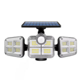 Refletor Led Solar Com 3 Cabeças Potência 800W - Sensor de Movimento e Controle Remoto 🔥Queima de Estoque🔥